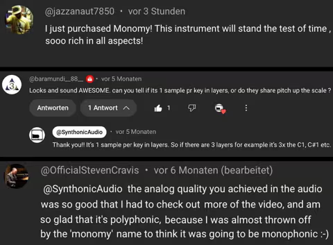 Customer feedback about Monomy, review 30