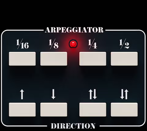 Arpeggiator controls