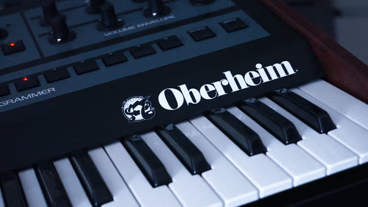 Classic analog synthesizer keyboards
