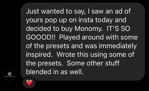 Customer feedback about Monomy, review 6