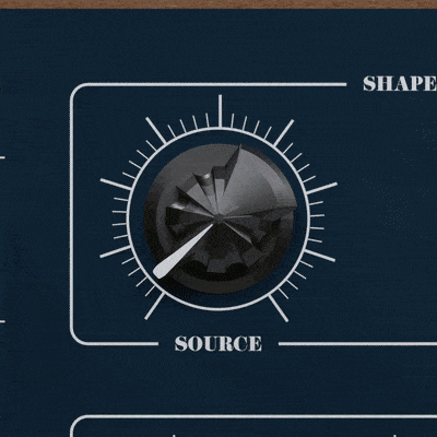 Animated explanation of crossfading between analog control settings